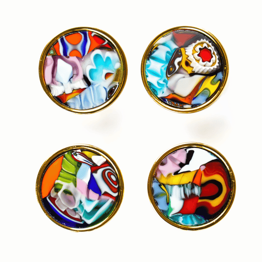 Kaleidoscope millefiori buttons