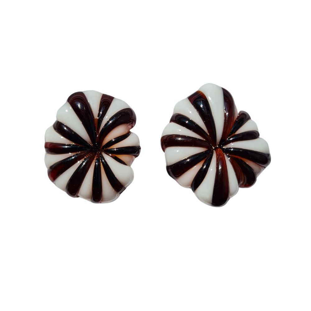 meringue earrings murano glass