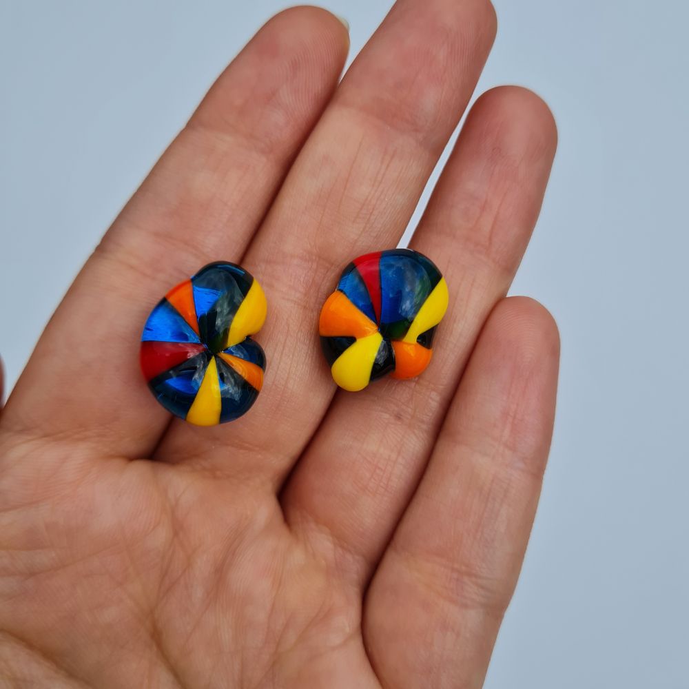 murano glass stud earrings