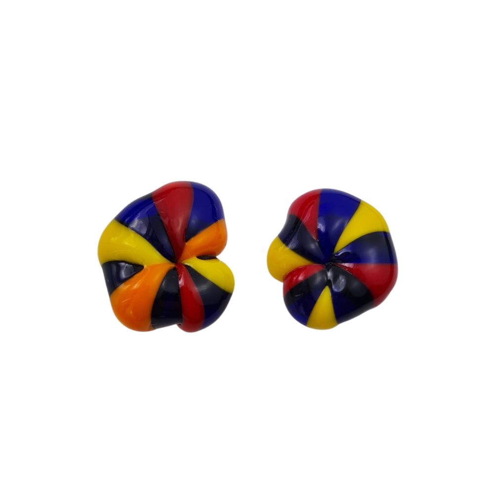 colorful murano glass stud earrings