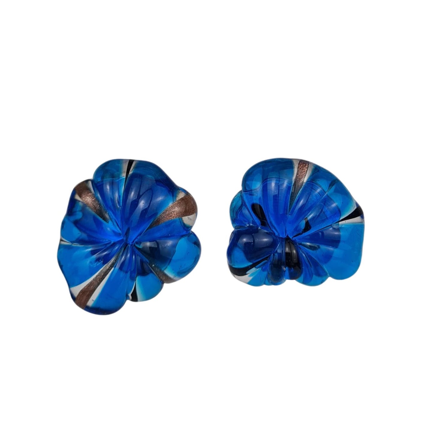turquoise earrings murano glass meringues