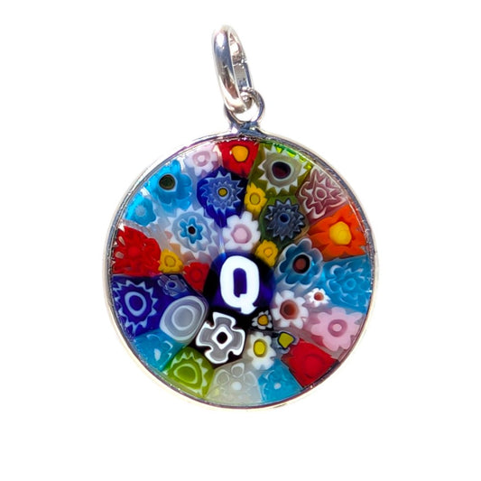 q - MILLEFIORI COLORFUL MURANO GLASS PENDANTS 