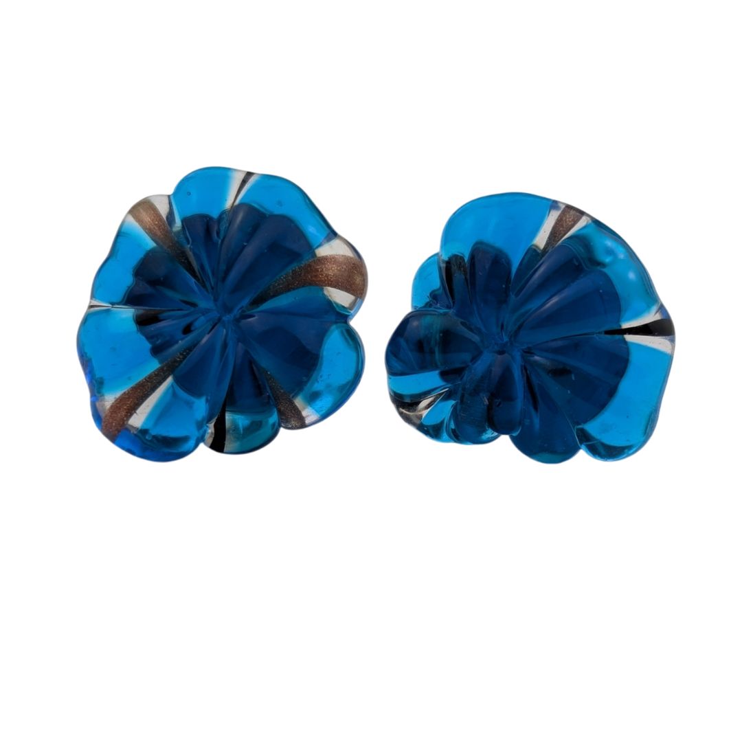 turquoise earrings murano glass meringues